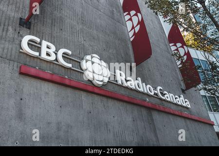 Vancouver, Canada - July 1,2023: View of CBC Vancouver Television Station building on Hamilton Street Stock Photo
