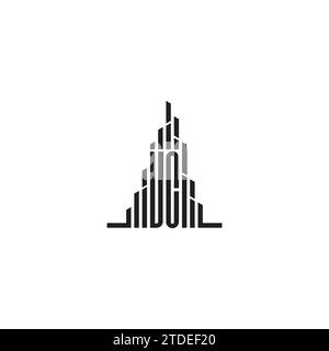 VC skyscraper initial logo concept in high quality professional design that will print well across any print media Stock Vector