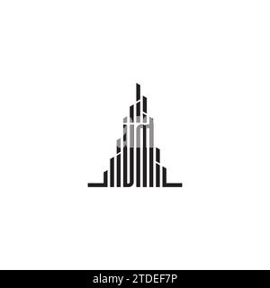 VM skyscraper initial logo concept in high quality professional design that will print well across any print media Stock Vector