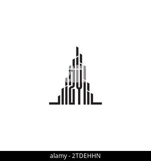ZY skyscraper initial logo concept in high quality professional design that will print well across any print media Stock Vector