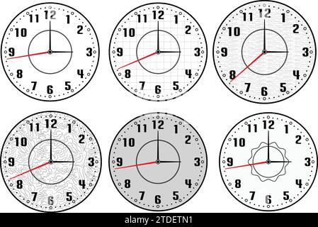 Clock face icon. Symbol watch isolated on white Design template closeup. Vector illustration white design. Stock Vector