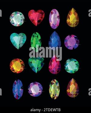 Set of gems Stock Vector