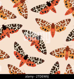 Flying moths seamless Stock Vector