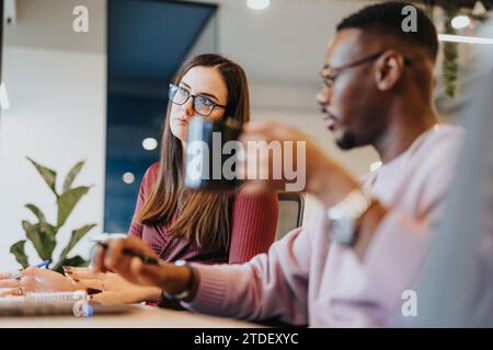 Creative collaboration in a corporate office Stock Photo