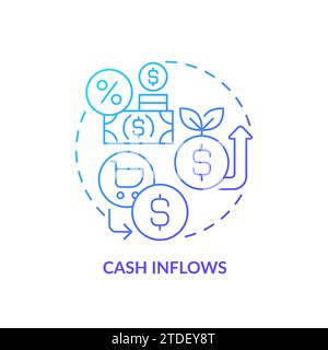 Thin Line Simple Gradient Cash Outflows Icon Concept Stock Vector Image 