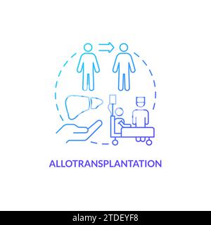 Thin line simple gradient allotransplantation icon concept Stock Vector
