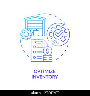 Thin line simple gradient optimize inventory icon concept Stock Vector