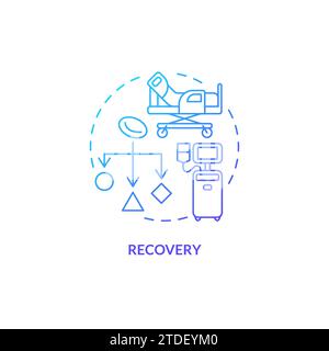 Thin line simple gradient recovery icon concept Stock Vector