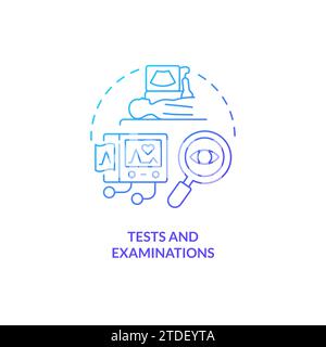 Thin line gradient tests and examinations icon concept Stock Vector