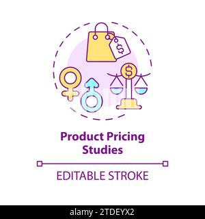 Thin line simple colorful icon concept Stock Vector