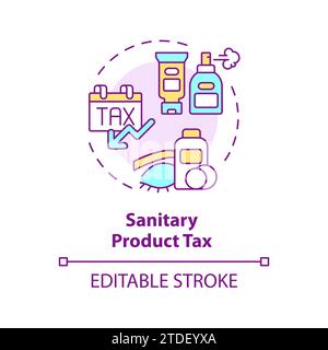 Thin line simple colorful icon concept Stock Vector