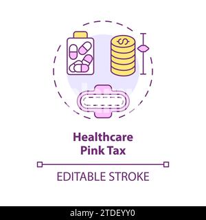 Thin line simple colorful icon concept Stock Vector