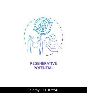 Thin line gradient regenerative potential icon concept Stock Vector