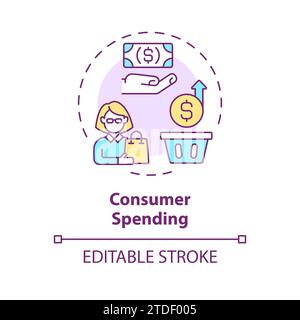 Thin line simple colorful icon concept Stock Vector