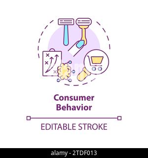 Thin line simple colorful icon concept Stock Vector