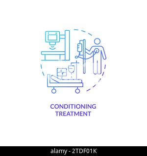 Thin line gradient conditioning treatment icon concept Stock Vector