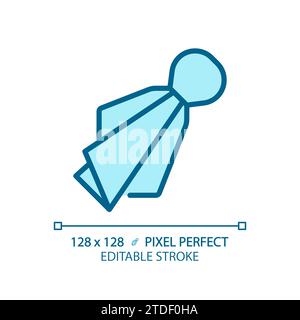 Penalty flag light blue icon Stock Vector