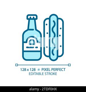 Snack light blue icon Stock Vector