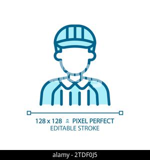 Referee light blue icon Stock Vector