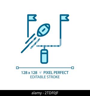 Goal post light blue icon Stock Vector