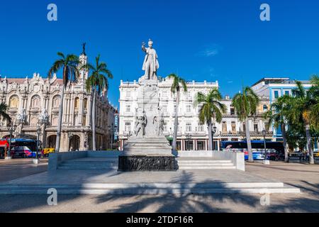 Jose Marti statue in the Parque Central, Havana, Cuba, West Indies, Central America Stock Photo