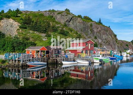 Quidi Vidi boat harbour, St. John's, Newfoundland, Canada, North America Stock Photo