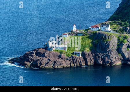 View over Fort Amhearst from Signal Hill National Historic Site, St. John's, Newfoundland, Canada, North America Stock Photo