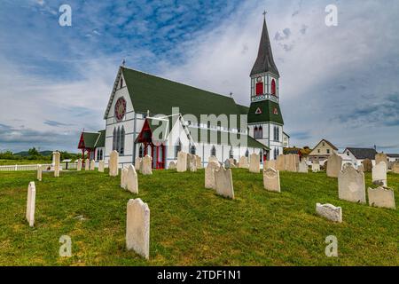 Church in historic town of Trinity, Bonavista Peninsula, Newfoundland, Canada, North America Stock Photo