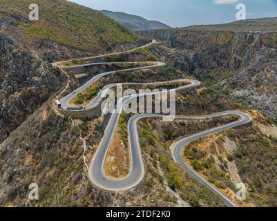 Aerial of Serra da Leba mountain pass, Angola, Africa Stock Photo