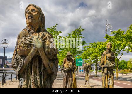 Famine Memorial, Custom House Quay, Dublin, Republic of Ireland, Europe Stock Photo