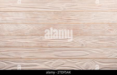 White painted wooden pine planks flat lay background Stock Photo