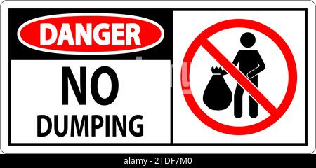 Danger No Dumping Sign Stock Vector