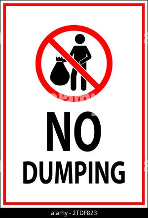 Symbol No Dumping Sign Stock Vector