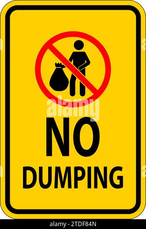 Symbol No Dumping Sign Stock Vector