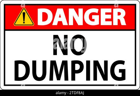 Danger No Dumping Sign Stock Vector
