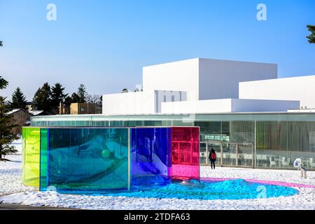 KANZAWA, JAPAN - JANUARY 17, 2017: The exterior of the 21st Century Museum of Contemporary Art. The museum opened in 2004. Stock Photo