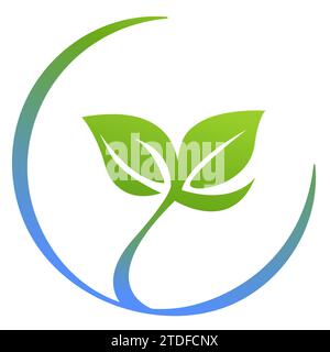 Hydroponics aeroponic logo template, health food icon, organic vegetable garden. Eco-friendly growing. Vector illustration Stock Vector