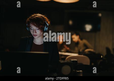 Confident businesswoman analyzing data for an innovative business strategy Stock Photo