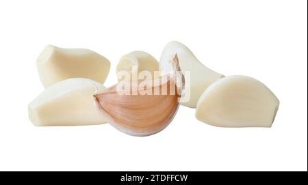 Garlic clove isolated on white background Stock Photo - Alamy