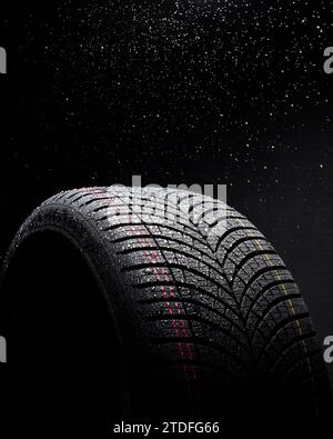 Close up of winter tyres Stock Photo