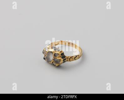 Gold ring with sale 3 small diamonds