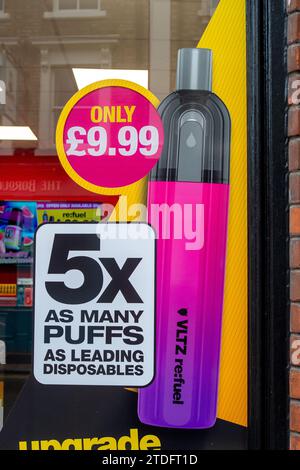 vape shop maidenhead Maidenhead, UK. 15th December, 2023. A Vape advert in the window of a  Totally Wicked Vape shop in Maidenhead, Berkshire. The World Health  Organisation has called for flavoured vapes to be banned worldwide. They  have said that 'urgent measures