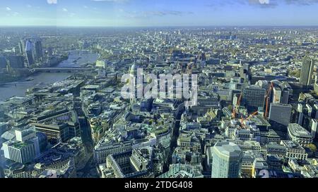 Aerial View over London taken from 58 floors above from Horizon 22 Stock Photo