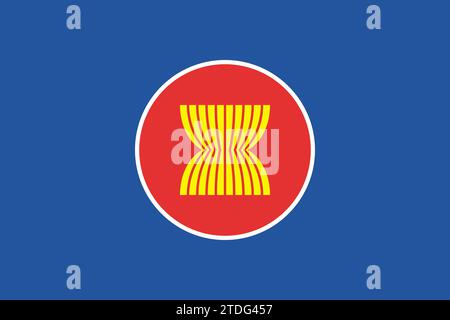 Flag of the Association of Southeast Asian Nations Stock Photo