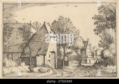 Village Road, plate 3 from 'Regiunculae et Villae Aliquot Ducatus Brabantiae' 1933 by The Master of the Small Landscapes Stock Photo