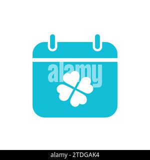 Celebration, festival, clover, holiday, calendar Saint patrick's day. From blue icon set. Stock Vector