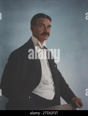 Portrait of Lyman Frank Baum. Year 1908. By Dana Hull. Stock Photo