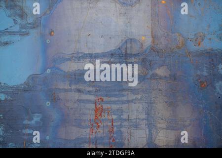 Steel real metal grunge background with heat stains and rusty scratches Stock Photo