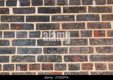 Closeup detail of a section of a brick wall. Stock Photo