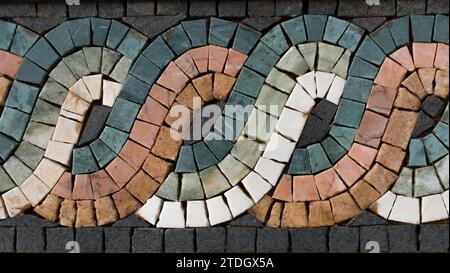 Different mosaic textures made with colorful mosaic Stock Photo